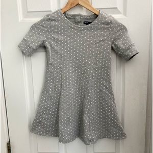 Gap size 8 gray polka dot dress